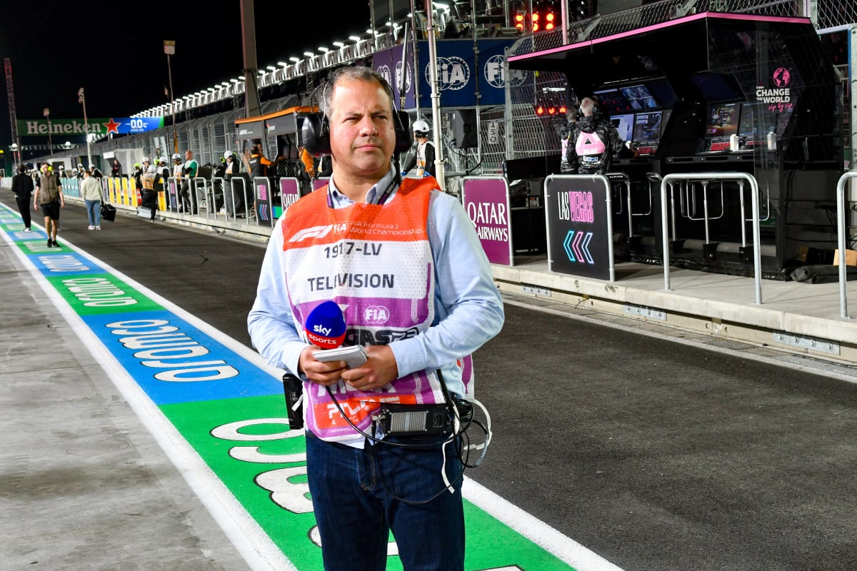Ted Kravitz stands in the pitlane at the Las Vegas GP